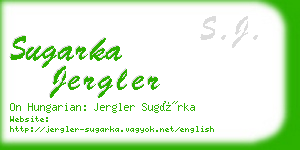 sugarka jergler business card